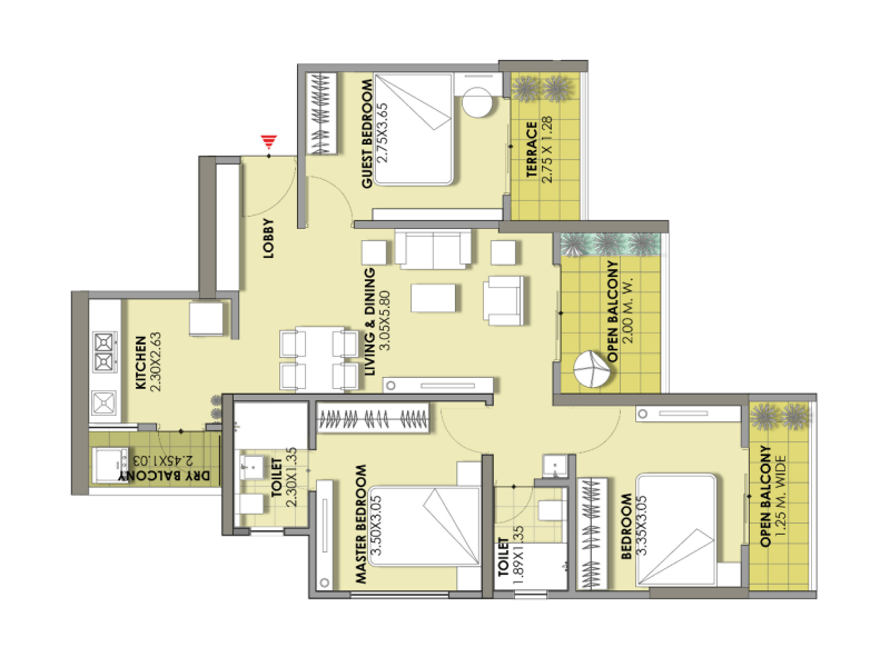 Puranik's Abitante 2.5 bhk